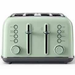 2 Pcs Stainless Steel High Efficiency 4 Slice Electric Smart Toaster