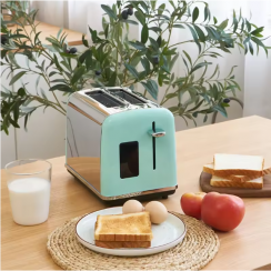 Retro Home Smart Touchscreen Stainless Steel Electric Toaster