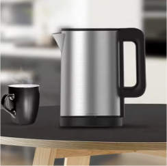 10 Pcs 1.2 Litre Double Wall Black 304 Stainless Steel Kettle