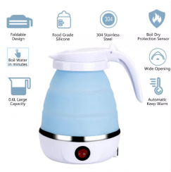 3 Pcs Stylish Mini Silicone Collapsible Electric Kettle