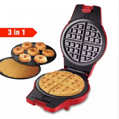 2 Pcs 3 in 1 Mini Electric Waffle Maker