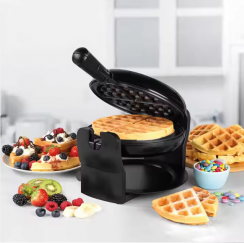 3 Pcs Round Electric Flip Waffle Maker